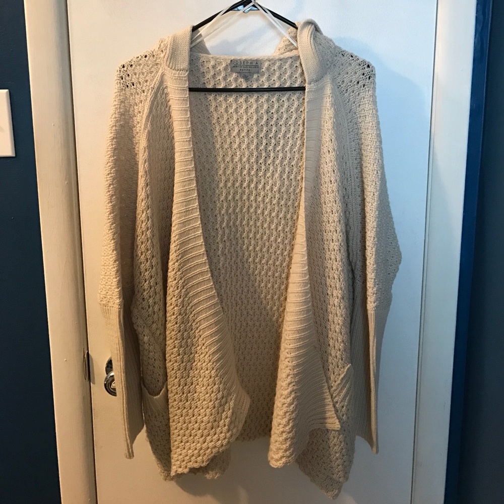 Crocheted hooded cardigan