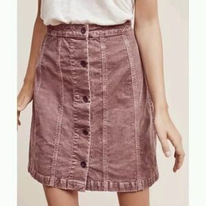 NWT Anthropologie Pilcro Skirt Red Motif