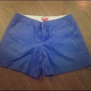 Indigo, 4" seem shorts. Great condition.