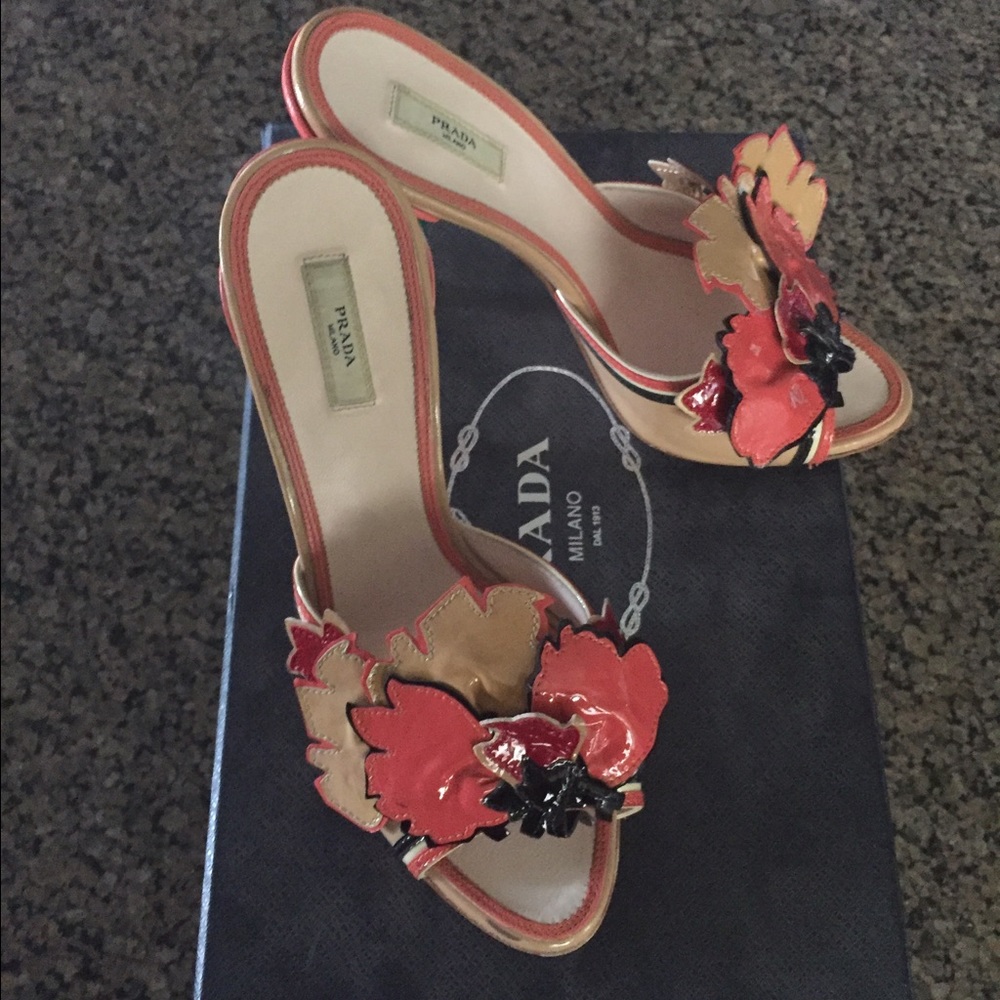 Authentic Prada Flower Heels