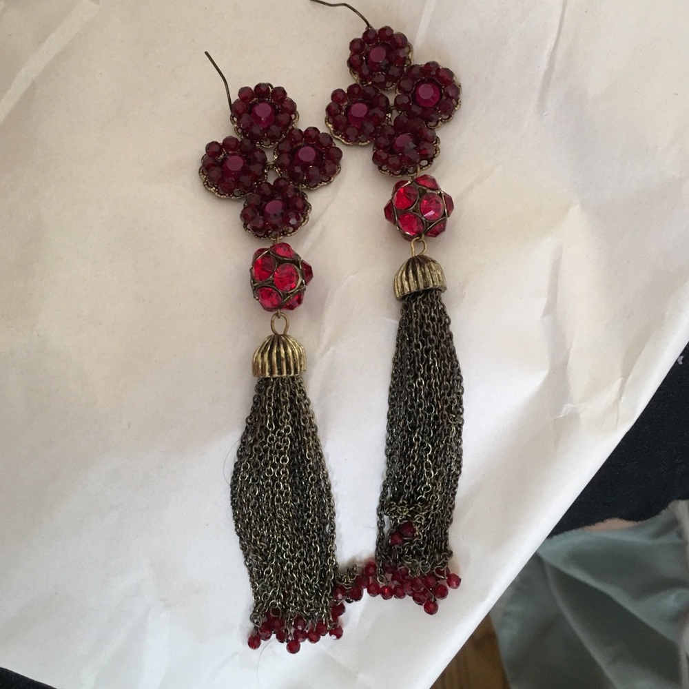 Bebe red earrings