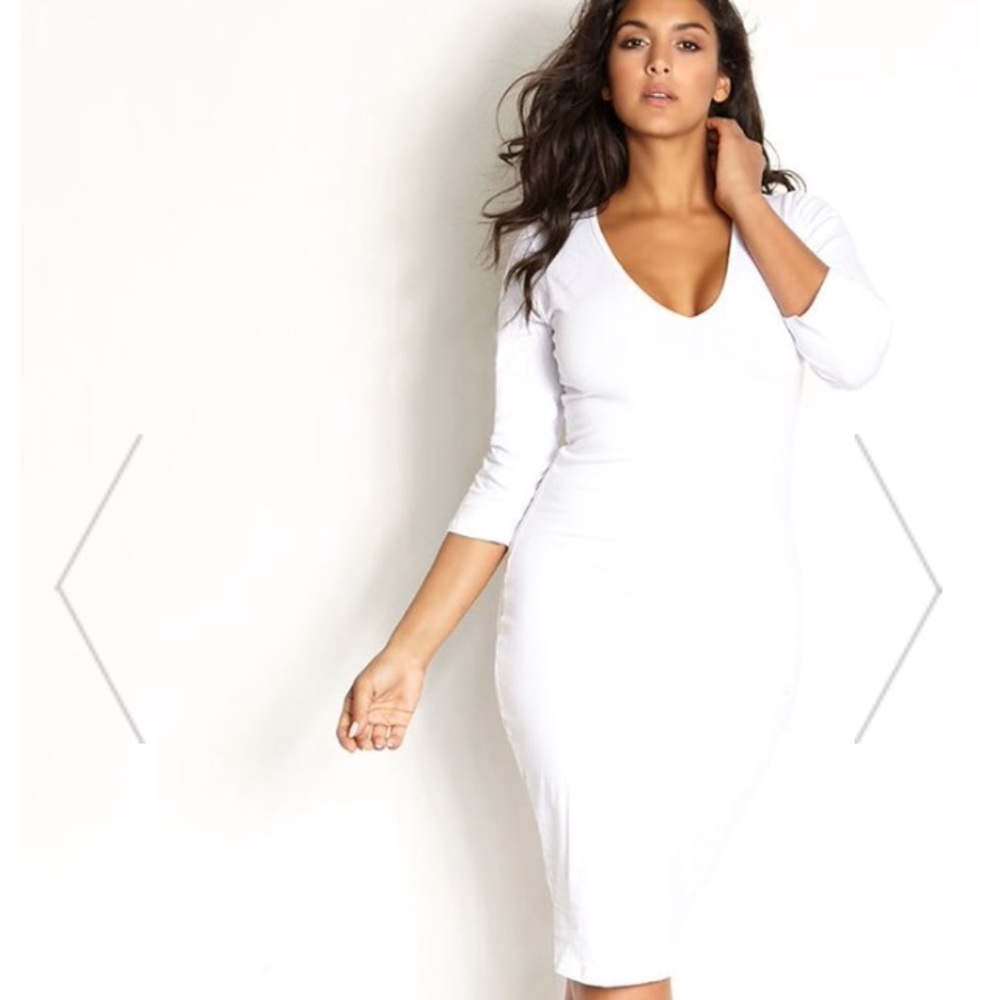 Rebdolls White Midi Dress