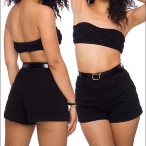 Urban outfit black high waist shorts