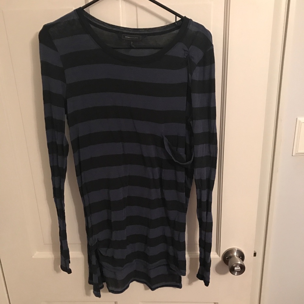 BCBG striped long sleeve tee