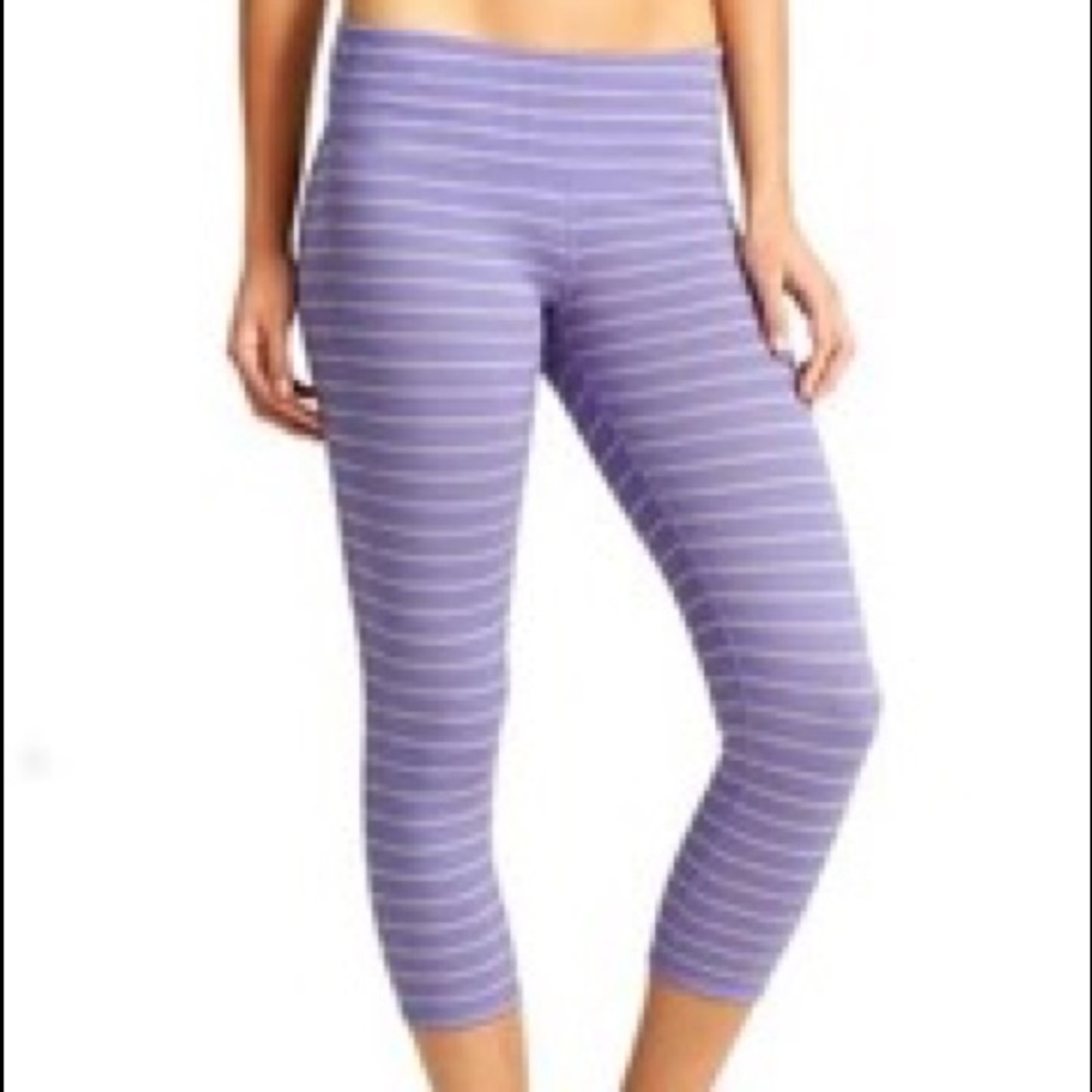 Athleta striped chatarunga crop leggings