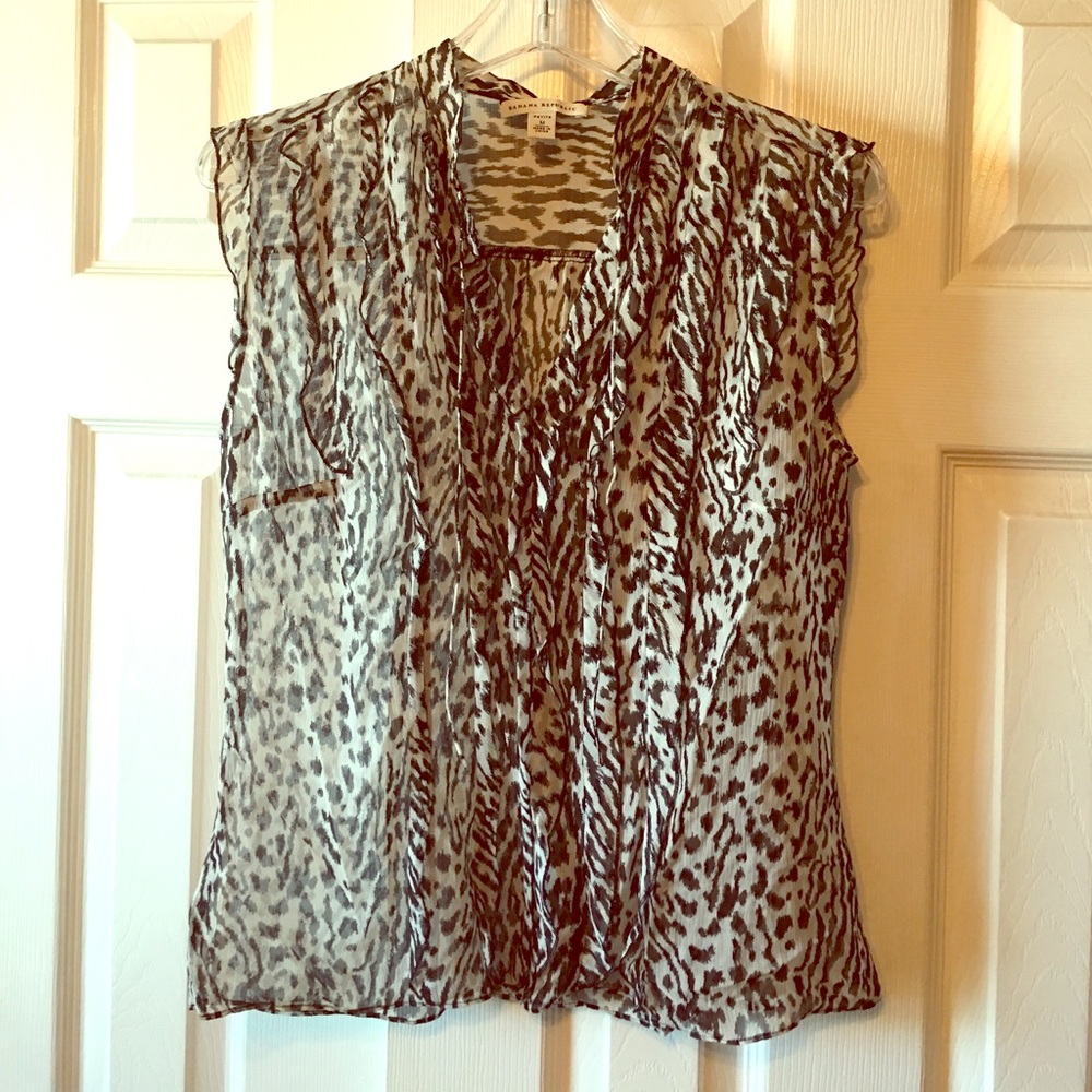 Banana Republic sheer sleeveless top