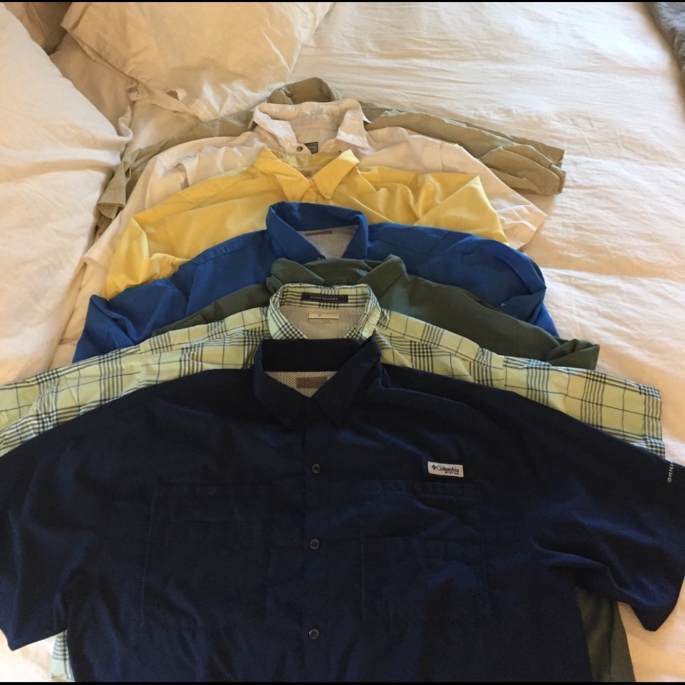 7 XL Men's Fishing/Golf Shirts