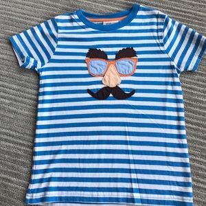 Mini Boden Mustache Appliqué Tee 4-5