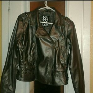 Jackets & Coats - Metallic biker jacket Jackets & Coats - Metallic biker jacket