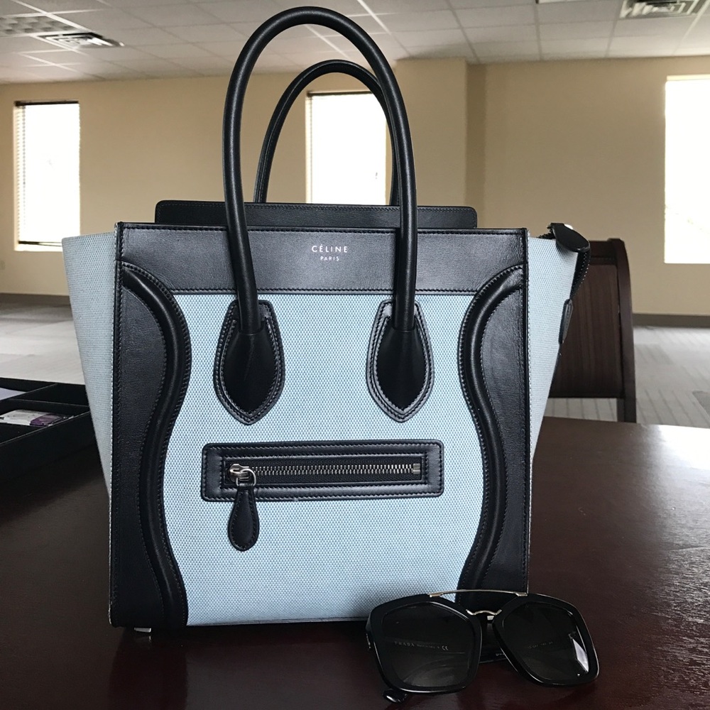 Celine Luggage 2017 new color!!! canvas+ leather