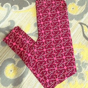 LuLaRoe TC Leggings - Infinity Heart Knots