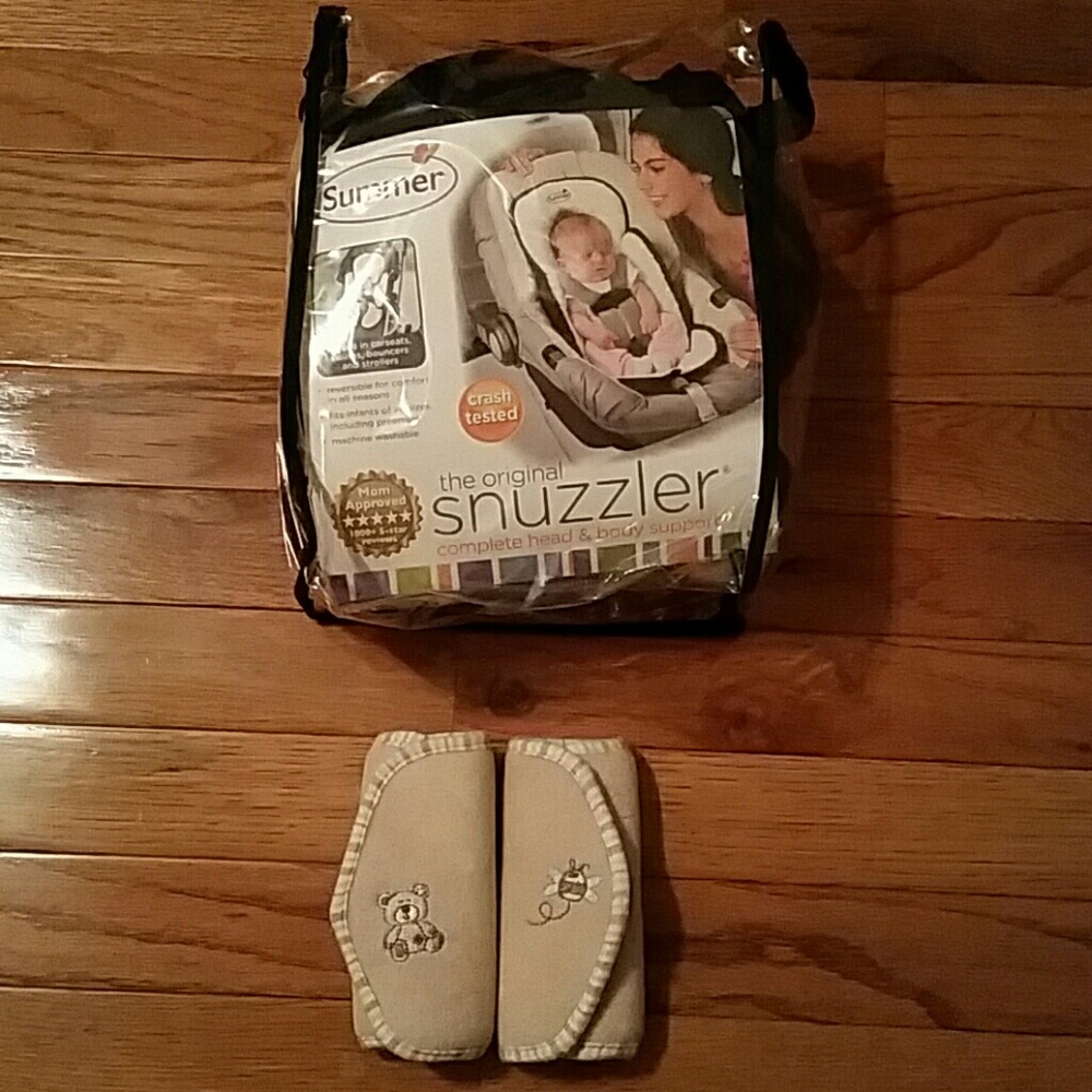 Infant car seat bundle snuzzler and strap wraps