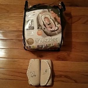Infant car seat bundle snuzzler and strap wraps
