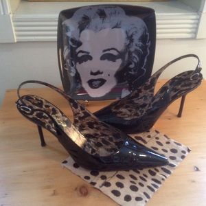 Dolce & Gabbana patent leather slingbacks