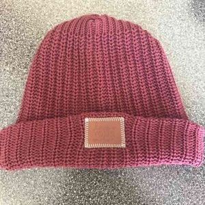 Love your melon burgundy cuffed beanie
