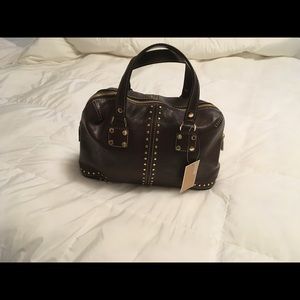 NWT Michel Kors Astor Leather Studded Satchel