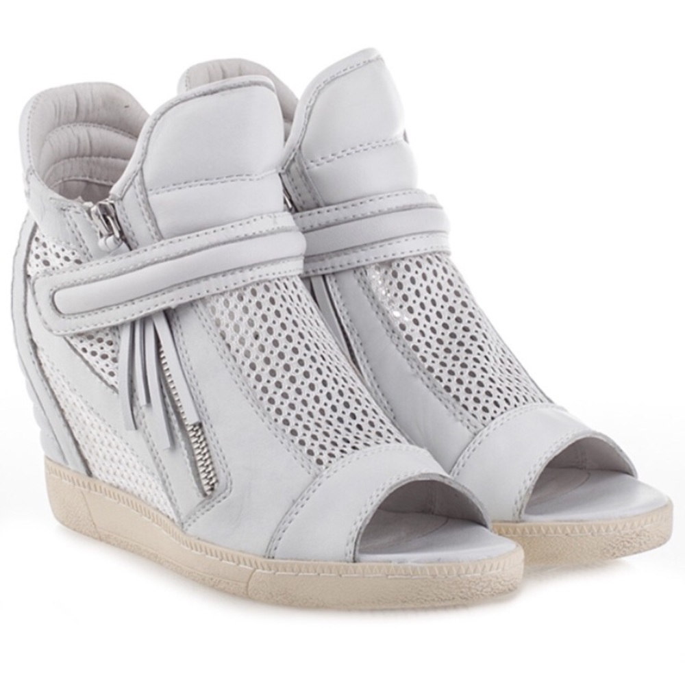 Ash🔥 Galaxy Open Toe Wedge Sneaker - WHITE