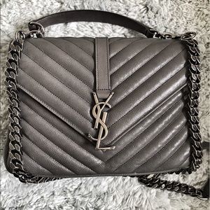 Sold! YSL college medium gray