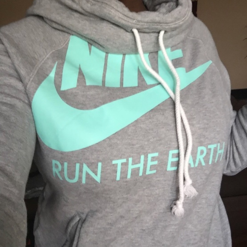 Tiffany blue and Grey Cowl neck. Final price