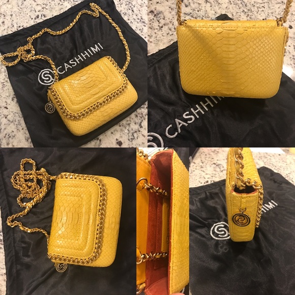 💛Yellow Python Handbag💛 - Picture 3 of 3