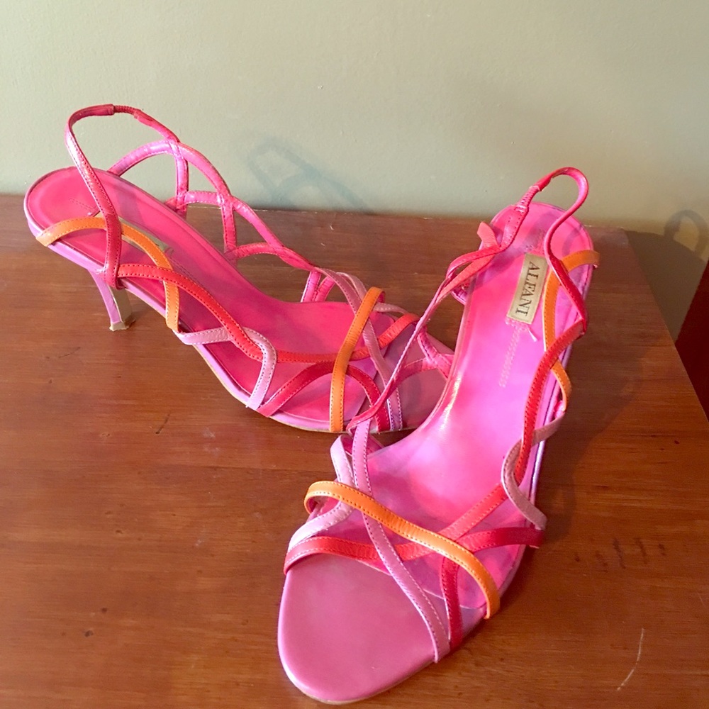 Alfani multi-colored strappy heels
