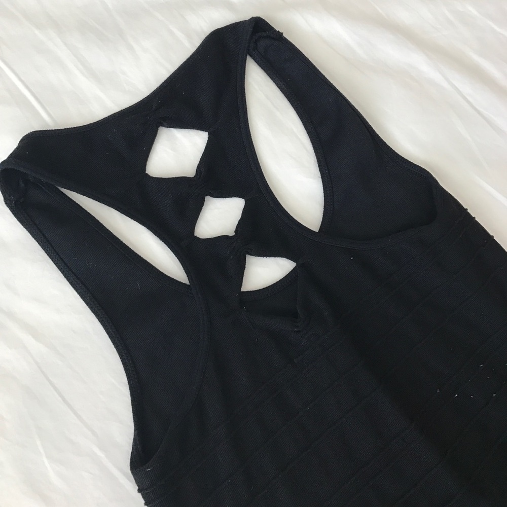 black bodycon dress // bebe // size small