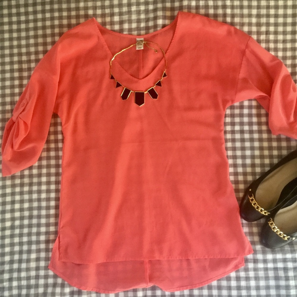 Coral casual blouse XS