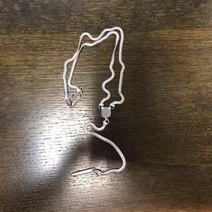 Kendra Scott platinum Drusy Necklace