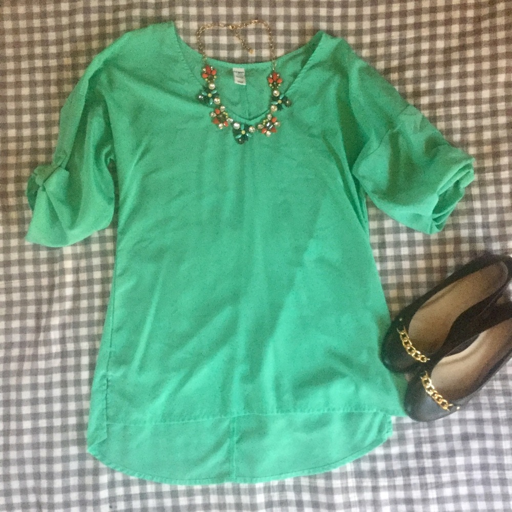 Mint/Seafoam casual blouse XS