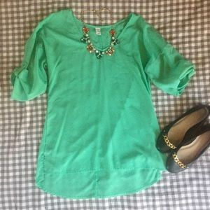 Mint/Seafoam casual blouse XS