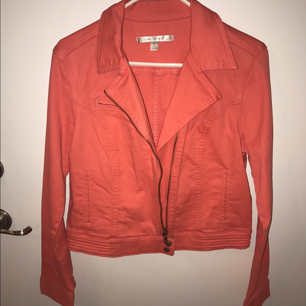 Lauren Conrad coral jacket lightly used!