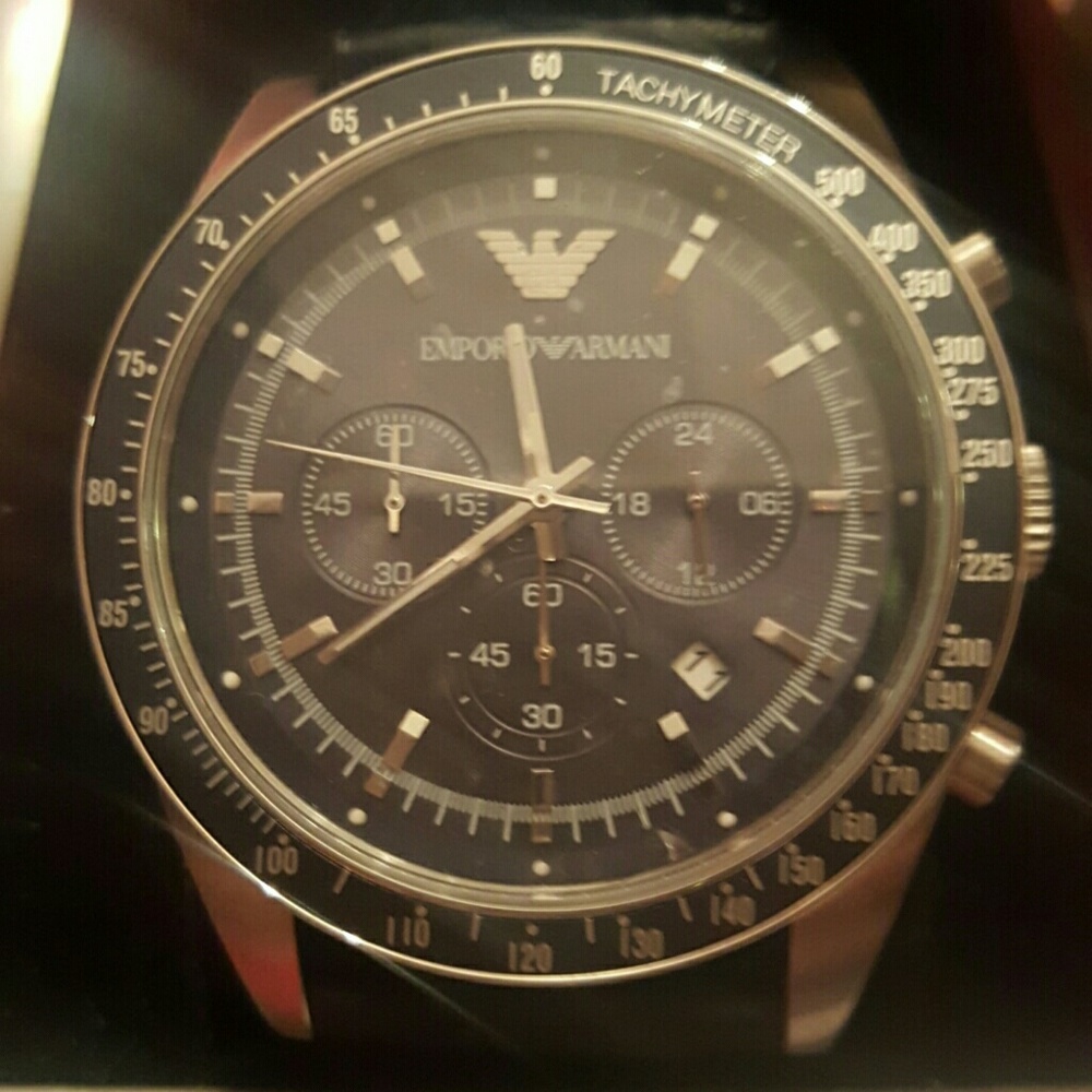 Giorgio Armani amazing chrome watch