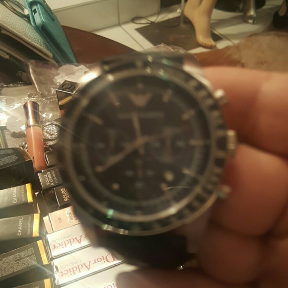 Giorgio Armani amazing chrome watch - Picture 2 of 2