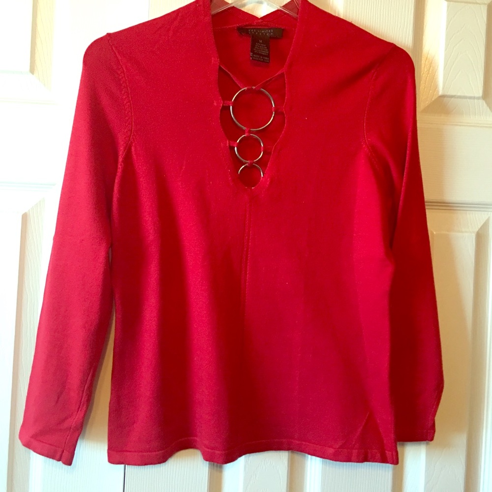 The Limited stretch red sweater