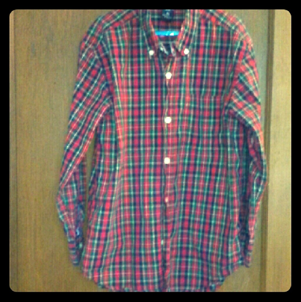 *HP* Gap Boys Plaid Dress Shirt