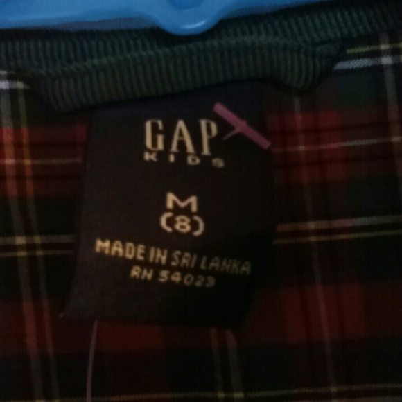 *HP* Gap Boys Plaid Dress Shirt - Picture 2 of 3