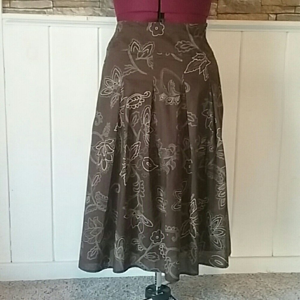 Apt. 9 Brown Midi Skirt