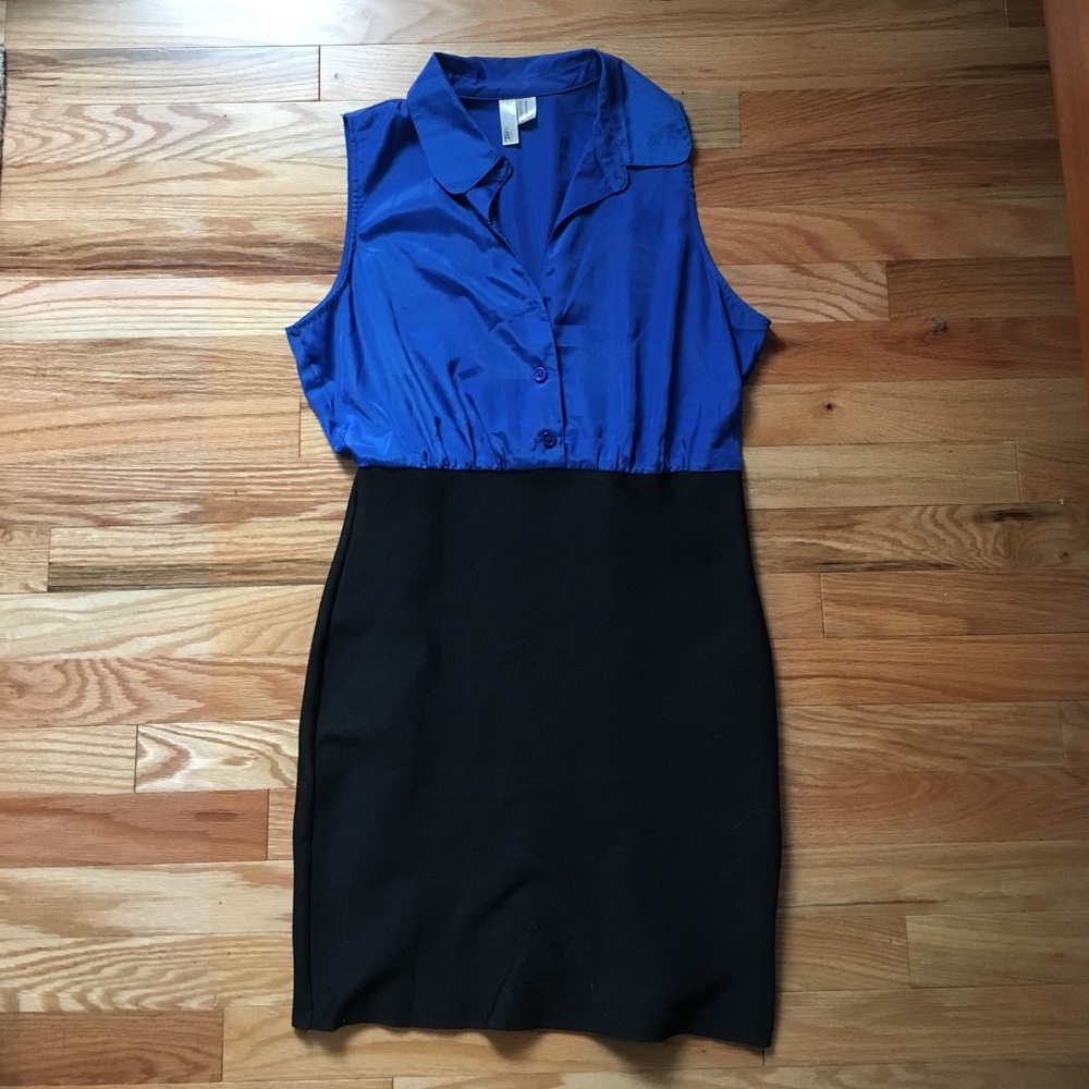 Blue and Black Bodycon dress
