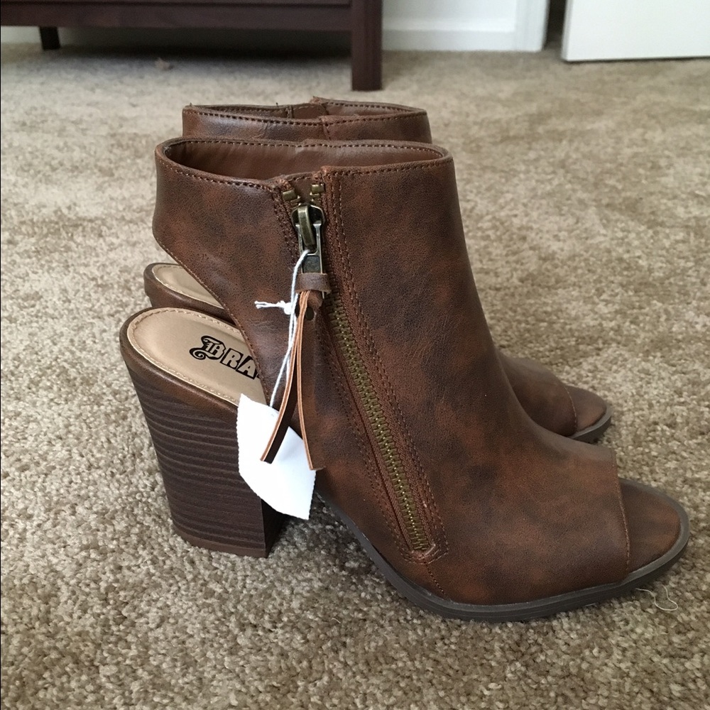Payless Ankle Booties with Peep Toe