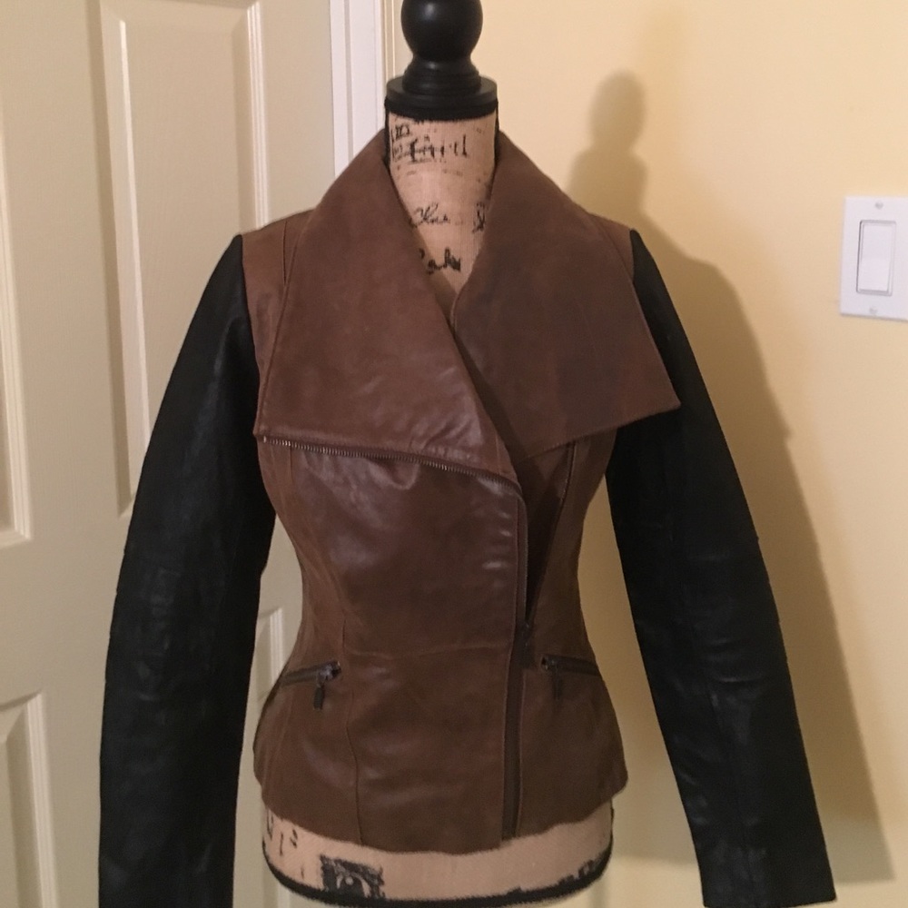 G.I.L.I Distressed motorcycle jacket (BNWOT).