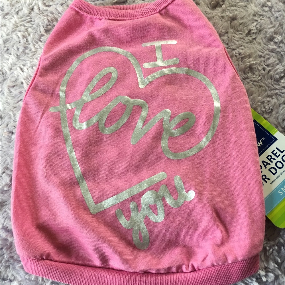 New Adorbs "I Love You" Pink Doggie T-Shirt
