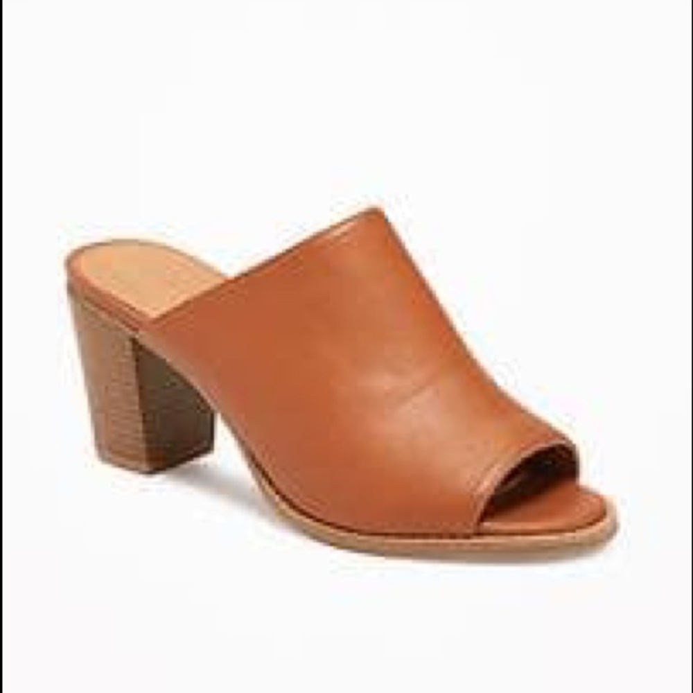 Old Navy Faux Leather Open Toe Mules