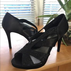 Black Strapy Sparkly heels