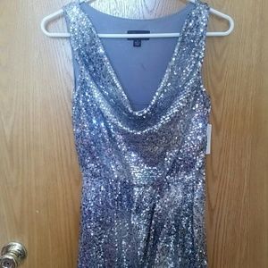 Short Silver sequence dress