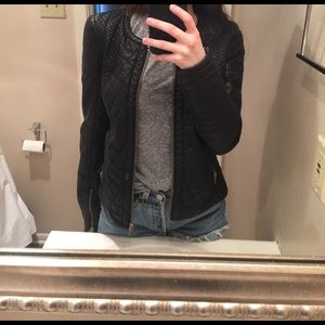 Quilted leather jacket from Zara
