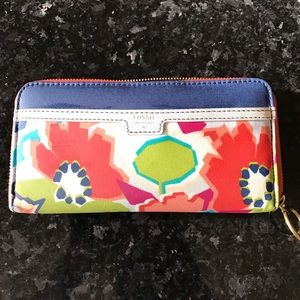 Authentic Fossil Brand Floral Wallet