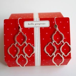 Stella & Dot Arabesque Chandeliers // Silver