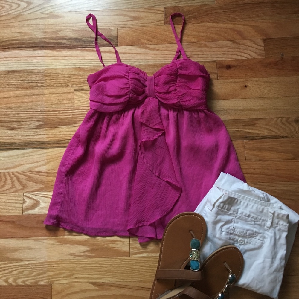 Pink dressy top