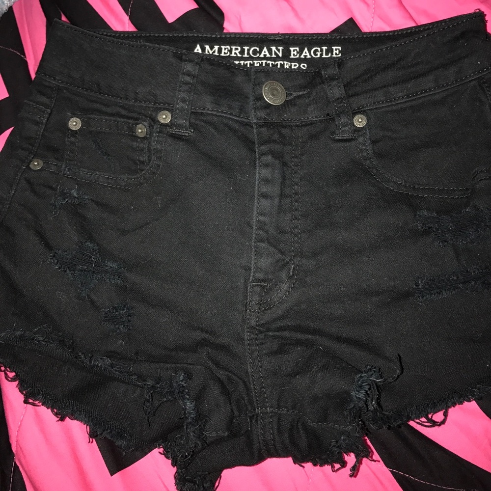 American eagle festival black shorts