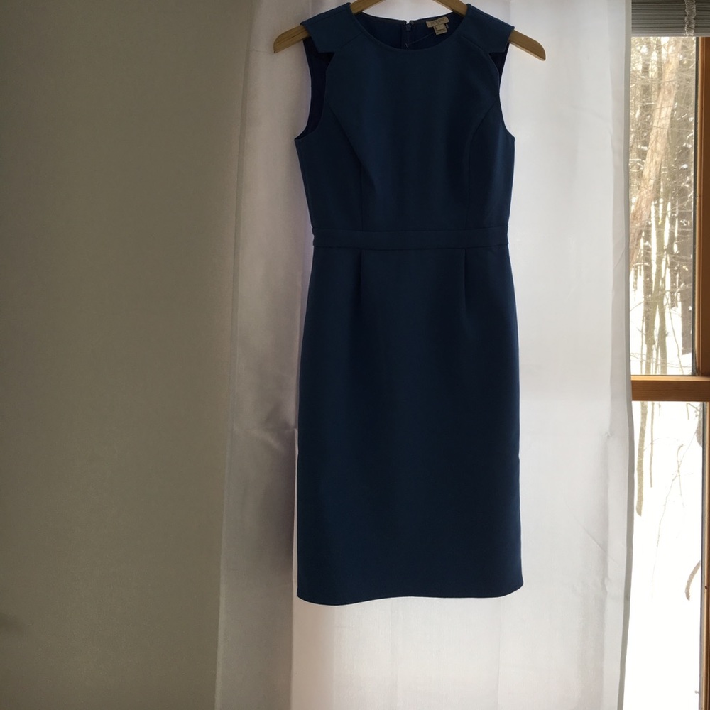 Jcrew 0 blue knee length dress - Picture 2 of 4